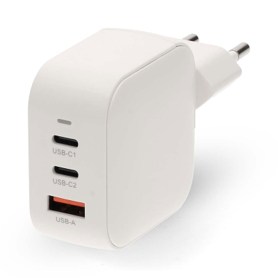 Nedis Wandladegerät 70 W 2x USB-C 1x USB-A, weiß