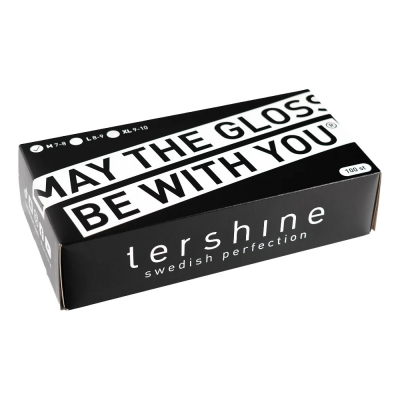 Tershine Nitrilhandschuhe, schwarz 100er-Pack, X-large 9-10