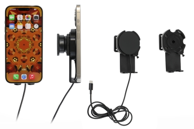 Brodit Halterung mit Kugelgelenk, Apple iPhone 12/12 Mini/12 Pro/12 Pro Max/13/13 Mini/13 Pro/13 Pro Max/14/14 Plus u. a.