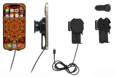 Brodit Halterung mit Kugelgelenk, Apple iPhone 12/12 Mini/12 Pro/12 Pro Max/13/13 Mini/13 Pro/13 Pro Max/14/14 Plus u. a.