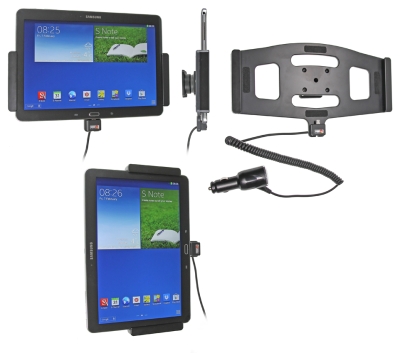 Brodit Aktiver Halter mit Zigarettenanzünderanschluss, Samsung Galaxy Note 10.1 (2014 Edition) SM-P6000/SM-P6050