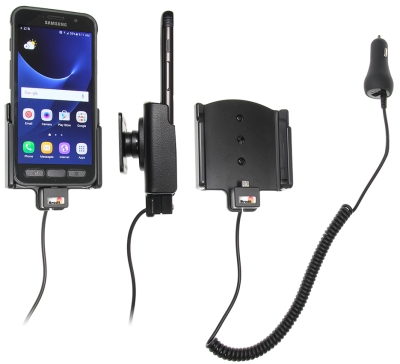 Brodit Aktivhalterung mit Zigarettenanzünderstecker, Samsung Galaxy S7 Active