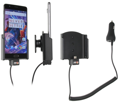 Brodit Aktivhalterung mit Zigarettenanzünderstecker, OnePlus 3/3T