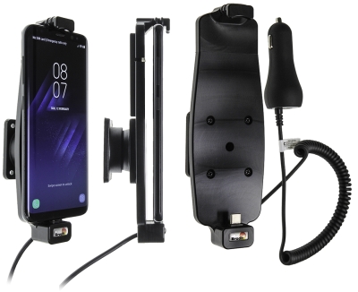 Brodit Aktivhalterung mit Zigarettenanzünderstecker, Samsung Galaxy S8/S9