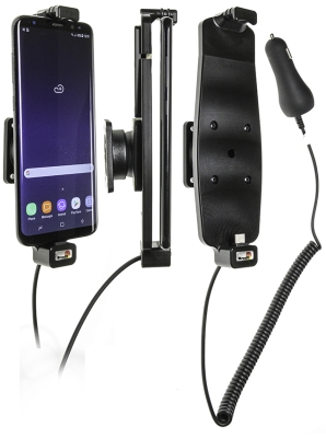 Brodit Aktivhalterung mit Zigarettenanzünderstecker, Samsung Galaxy S8+/S9+