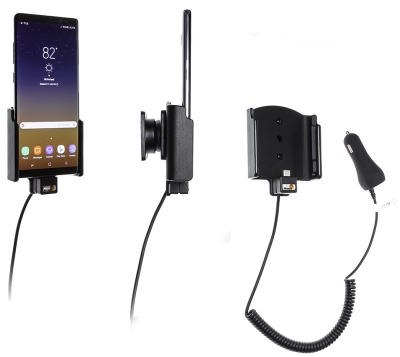 Brodit Aktivhalterung mit Zigarettenanzünderstecker, Samsung Galaxy Note 8