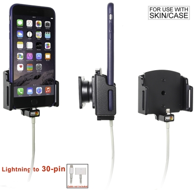 Brodit Halterung für Kabelanschluss, Apple iPhone 11/6 Plus/6S Plus/7 Plus/8 Plus/X/XR/Xs/Xs Max