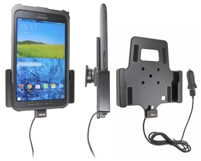 Brodit Aktivhalterung mit USB-Kabel und Zigarettenanzünder-Adapter, Samsung Galaxy Tab Active 8.0 SM-T365