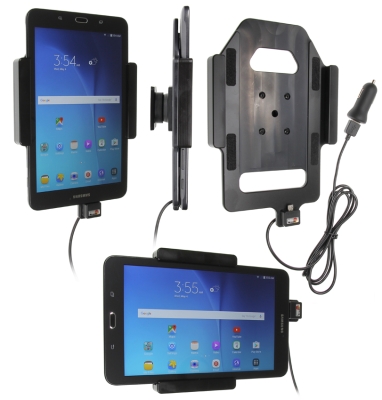 Brodit Aktivhalterung mit USB-Kabel und Zigarettenanzünder-Adapter, Samsung Galaxy Tab E 8.0