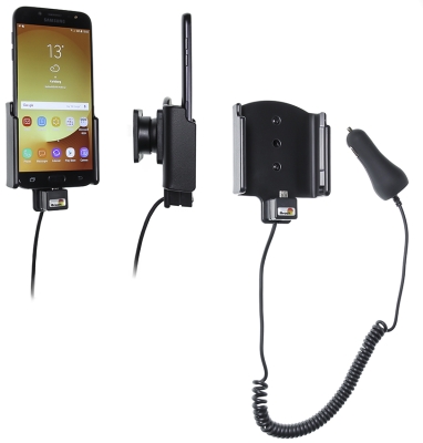 Brodit Aktivhalterung mit Zigarettenanzünderstecker, Samsung Galaxy J7 (2017) Sm-J730F