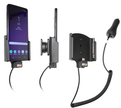 Brodit Aktivhalterung mit Zigarettenanzünderstecker, Samsung Galaxy S9+