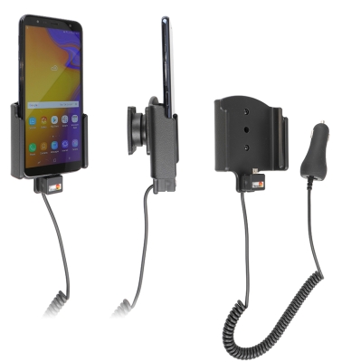 Brodit Aktivhalterung mit Zigarettenanzünderstecker, Samsung Galaxy J4+ (SM-J415)