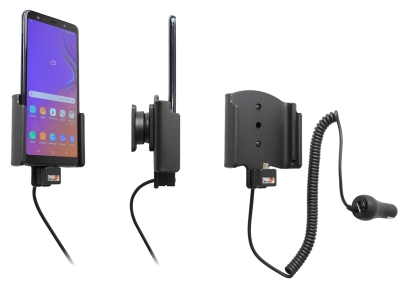 Brodit Aktivhalterung mit Zigarettenanzünderstecker, Samsung Galaxy A7 2018 (SM-A750)