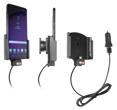 Aktive Halterung mit USB-Kabel und Zigarettenanzünder-Adapter, Samsung Galaxy S9+