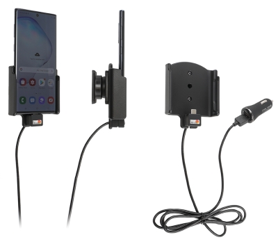 Brodit Aktivhalter mit USB-Kabel und Zigarettenanzünder-Adapter, Samsung Galaxy Note 10 SM-N970
