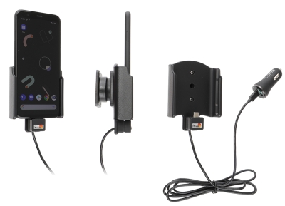 Brodit Aktivhalter mit USB-Kabel und Zigarettenanzünder-Adapter, Google Pixel 4