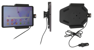 Brodit Aktivhalter mit USB-Kabel und Zigarettenanzünder-Adapter, Samsung Galaxy Tab A 8.4 (2020) SM-T307