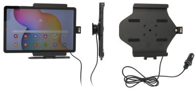 Brodit Aktivhalter mit USB-Kabel und Zigarettenanzünder-Adapter, Samsung Galaxy Tab S6 Lite SM-P610/SM-P615