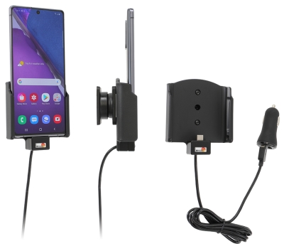 Brodit Aktivhalter mit USB-Kabel und Zigarettenanzünder-Adapter, Samsung Galaxy Note 20 5G