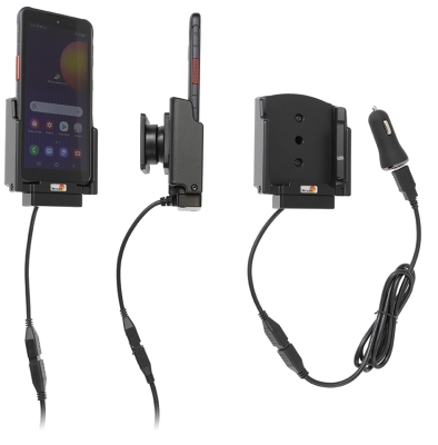 Brodit Aktivhalterung mit USB-Kabel und Zigarettenanzünder-Adapter, Samsung Galaxy Xcover 5