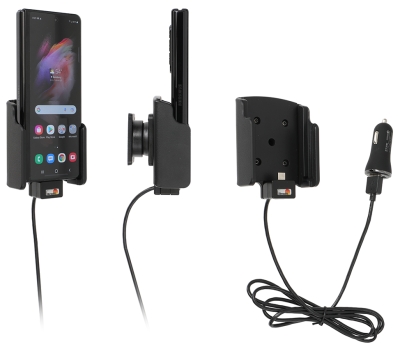 Brodit Aktivhalterung mit USB-Kabel und Zigarettenanzünder-Adapter, Samsung Galaxy Z Fold3 5G