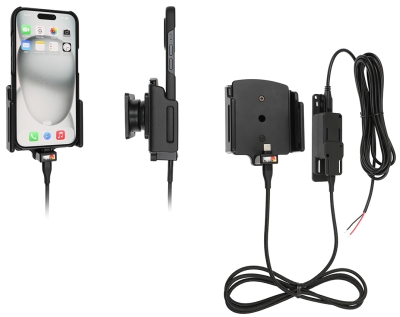 Brodit Aktivhalterung für feste Installation, Apple iPhone 15/15 Pro/16/16 Pro/16e