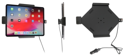 Brodit Halterung mit Federschloss, Apple iPad Air 13 2024  (A2898, A2899, A2900)/Air 13 2025 M3 (A3268, A3268, A2371)/Pro 12,9 2018 (A1876, A1895, A1983, A2014)/Pro 12.9 2020 (A2069, A2232, A2229)/Pro 12.9 5th Gen 2021 (A2378, A2379, A2461)/Pro 12.9 6th G