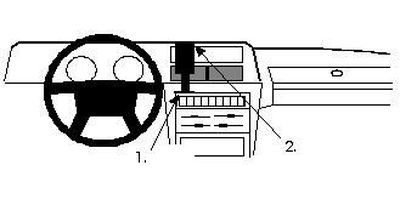 ProClip Montagehalterung Volvo 240 81-97, zentriert