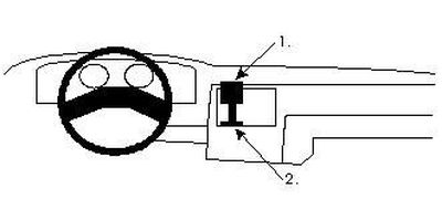 ProClip Montagehalterung Ford Escort 86-90, zentriert