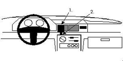 ProClip Montagehalterung Ford Fiesta 89-95, zentriert
