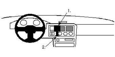 ProClip Montagehalterung Ford Escort 91-95, zentriert
