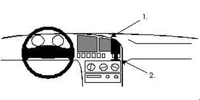 ProClip Montagehalterung Hyundai Elantra 91-95, zentriert
