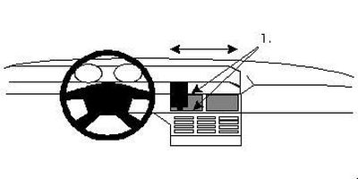 ProClip Montagehalterung Fiat Tempra 91-96/Tipo 89-91 (Digital), zentriert