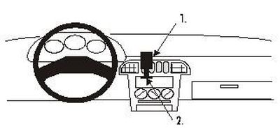 ProClip Montagebügel Nissan Micra 93-97, Zentriert