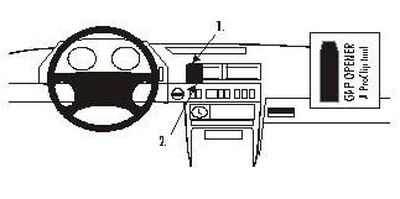 ProClip Montagehalterung Landrover Range Rover 95-01, zentriert