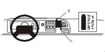 ProClip Montagehalterung Chevrolet Silverado/Surburban/Tahoe/Pickup 95-99, zentriert