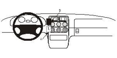 ProClip Montagehalterung Alfa Romeo Spider/GTV 95-97, zentriert