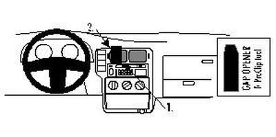 ProClip Montagebügel Seat Arosa 98-00/VW Polo 98-99, Zentriert