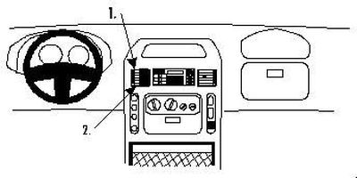 ProClip Montagehalterung Renault Master 98-03, zentriert