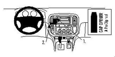 Toyota LandCruiser 100 98-01, zentriert, Doppel-DIN