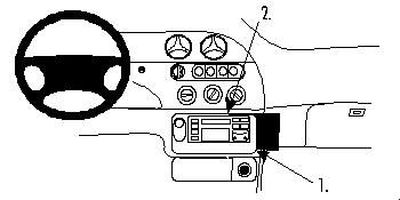 ProClip Montagehalterung Ford Cougar 99-07, angewinkelt