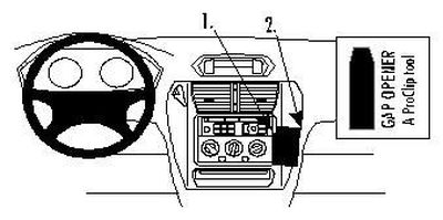 ProClip Montagehalterung Mitsubishi Space Wagon 99-05, angewinkelt
