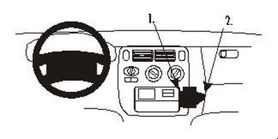 ProClip Montagehalterung Honda HR-V 99-05/Honda Logo 99-07, angewinkelt