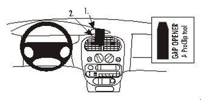 ProClip Montagehalterung Chrysler Neon 00-02, zentriert