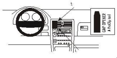 ProClip Montagehalterung Lexus LS Serie 90-94, zentriert