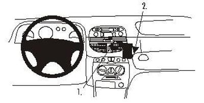 ProClip Montagehalterung Fiat Punto 00-03, angewinkelt