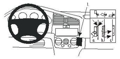 ProClip Montagehalterung Nissan Primera 00-01, Abgewinkelt