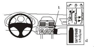 ProClip Montagehalterung Toyota MR2 Spyder 00-05, Abgewinkelt