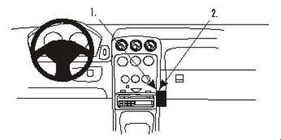 ProClip Montagehalterung Alfa Romeo Spider/GTV 98-05, Abgewinkelt