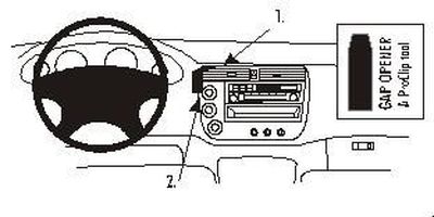 ProClip Montagehalterung Honda Civic 4 Türen 01-05/Civic Hybrid 03-05, Zentriert